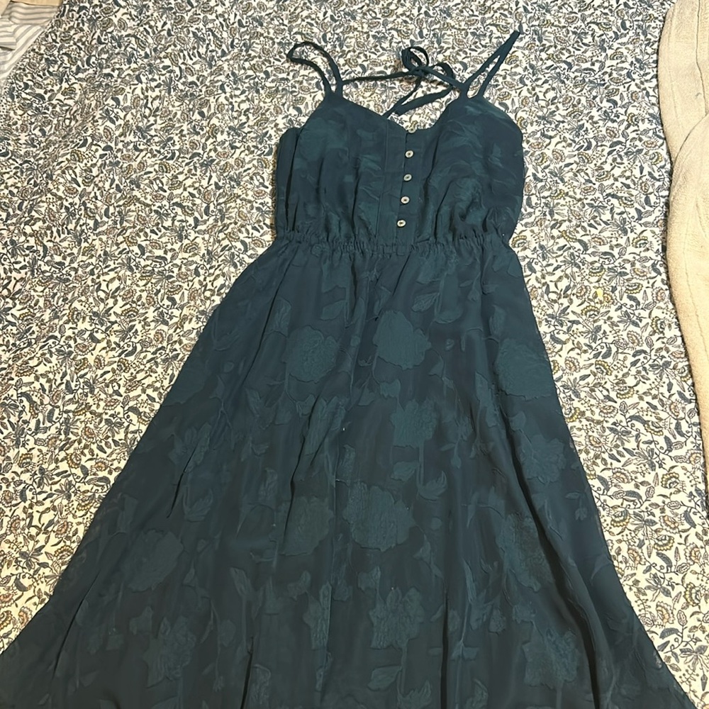 Teal midi dress